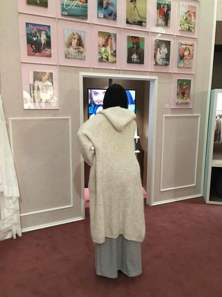 Campus Mood Knit Hoodie Maxi Cardigan