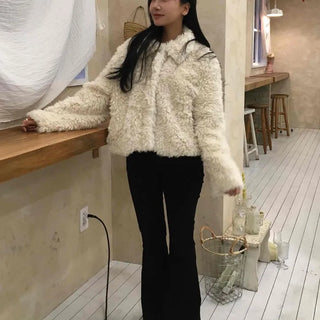 High-waisted Bootcut Wide-Elastic Denim Pants
