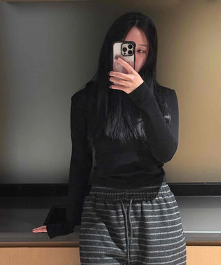 Twin Pocket Contrast Elastic Banded Kangaroo Hoodie