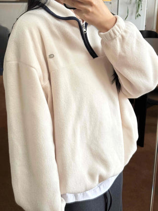 Hooded Drawstring Balloon Sleeve Loose Fit Sweatshirt