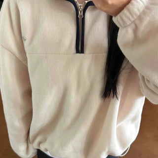 Hooded Drawstring Balloon Sleeve Loose Fit Sweatshirt