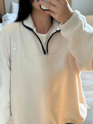 Hooded Drawstring Balloon Sleeve Loose Fit Sweatshirt