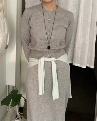 Daily Round Neck Slim Fit Knit Cardigan