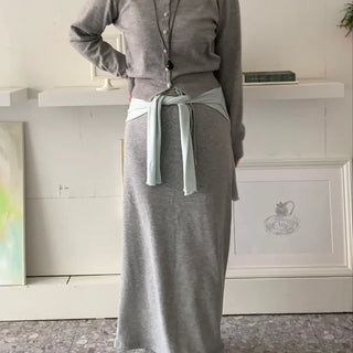 Daily Round Neck Slim Fit Knit Cardigan