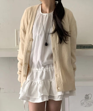 Puff Sleeve Frill Elastic Shirred Mini Dress