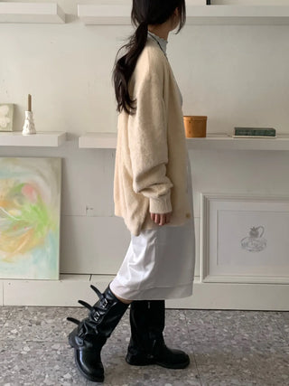 Wrap Slit Midi Skirt