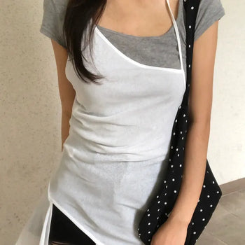 Mibo Cutout Layered Sleeveless Dress