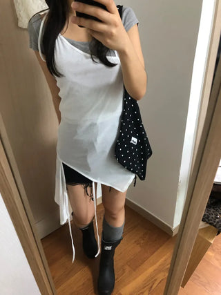 Mibo Cutout Layered Sleeveless Dress