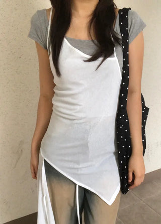 Mibo Cutout Layered Sleeveless Dress