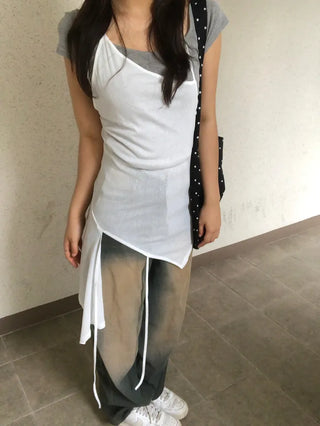 Mibo Cutout Layered Sleeveless Dress