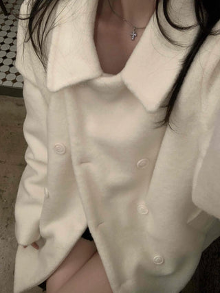 Shirred Round Neck Drop Shoulder Maxi Coat