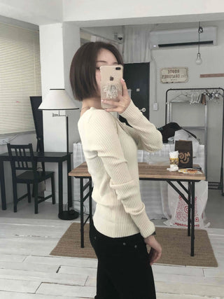 Simple Minimal Round Quilted Rib Knit