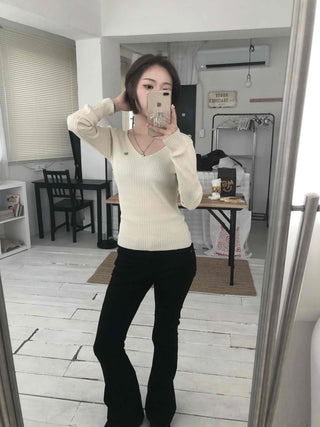 Simple Minimal Round Quilted Rib Knit