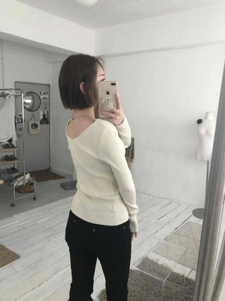 Simple Minimal Round Quilted Rib Knit