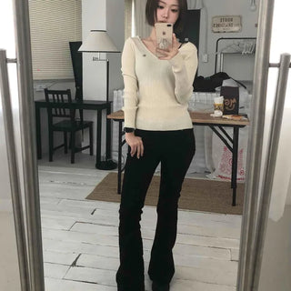 Simple Minimal Round Quilted Rib Knit