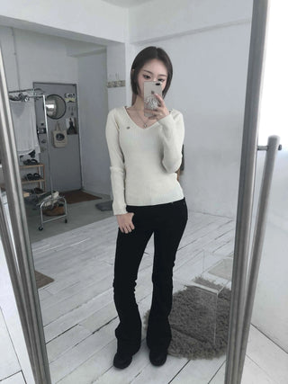 Simple Minimal Round Quilted Rib Knit