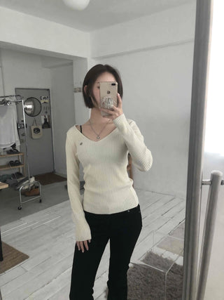 Simple Minimal Round Quilted Rib Knit