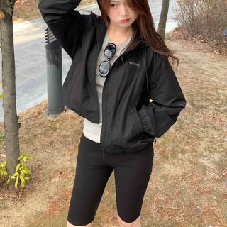 Daily Slim Compression Elastic Waist Biker Leggings