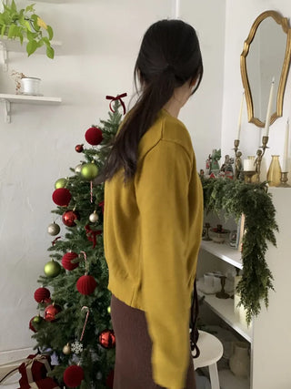 Olive Pearl Button Oversized Crop Cardigan