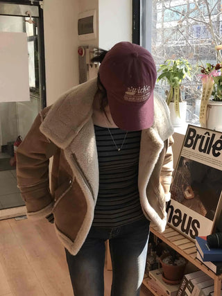 Oversized Zipper Crop Short Shearling Jacket