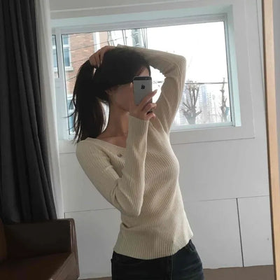 Milk & Honey Boat Neck Cozy Fit Ribbed Knit