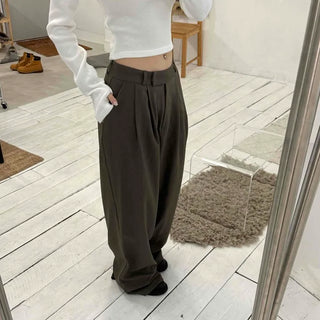 Center Pintuck Balloon Fit Long Slacks
