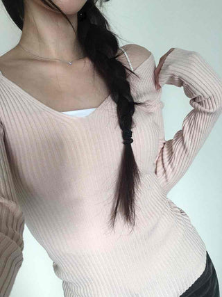 Urban Chic Volume Sleeve Two-Way Square Neck Knit