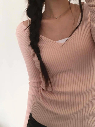 Urban Chic Volume Sleeve Two-Way Square Neck Knit