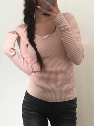 Urban Chic Volume Sleeve Two-Way Square Neck Knit