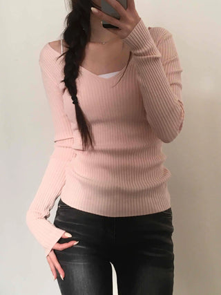 Urban Chic Volume Sleeve Two-Way Square Neck Knit