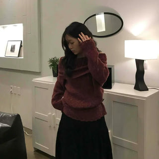 Vintage Polar Shirred Crop Half-Zip Knit
