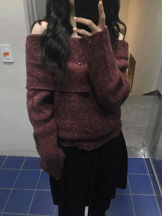 Vintage Polar Shirred Crop Half-Zip Knit