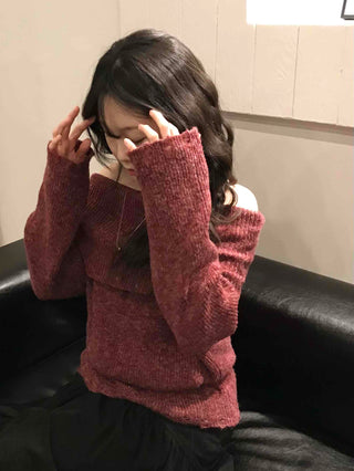 Vintage Polar Shirred Crop Half-Zip Knit