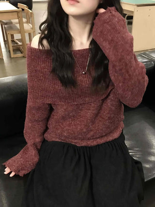 Vintage Polar Shirred Crop Half-Zip Knit