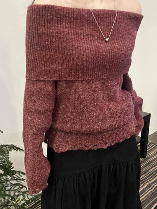 Vintage Polar Shirred Crop Half-Zip Knit
