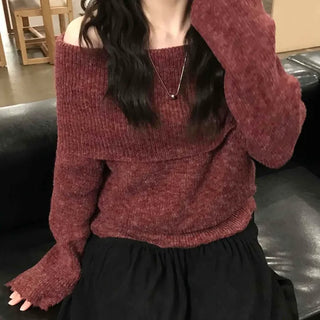 Vintage Polar Shirred Crop Half-Zip Knit
