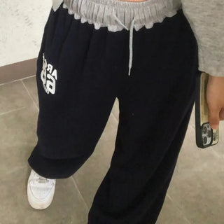 SEPI Y2K Color Block Wide Training Pants