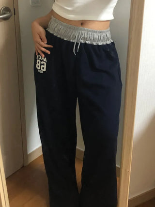 SEPI Y2K Color Block Wide Training Pants