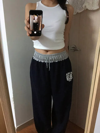 SEPI Y2K Color Block Wide Training Pants