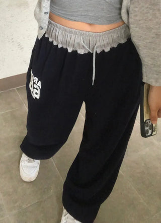 SEPI Y2K Color Block Wide Training Pants