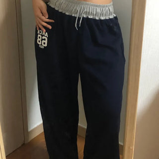 SEPI Y2K Color Block Wide Training Pants