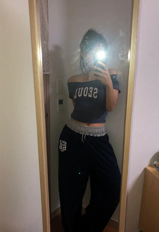 SEPI Y2K Color Block Wide Training Pants