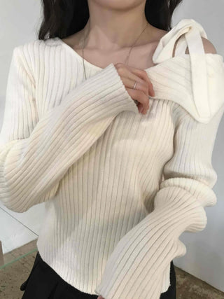 Soft Mood Loose Fit Rib Boat Neck Knit