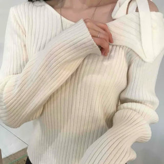 Soft Mood Loose Fit Rib Boat Neck Knit