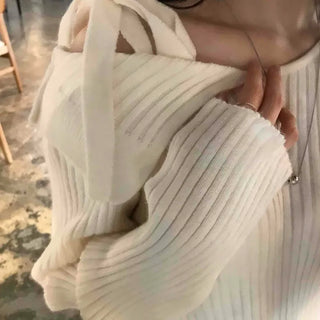 Soft Mood Loose Fit Rib Boat Neck Knit