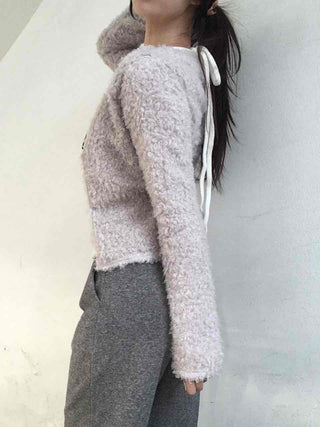 Lovely Feminine Fuzzy Fluffy Knit Cardigan