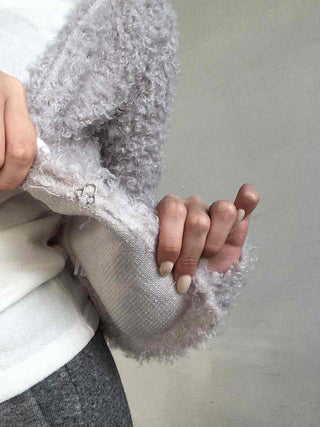 Lovely Feminine Fuzzy Fluffy Knit Cardigan