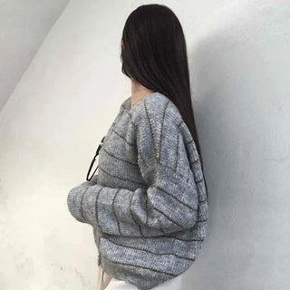 Volume Sleeve Two-Way Button Short Knit Cardigan