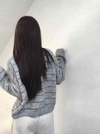 Volume Sleeve Two-Way Button Short Knit Cardigan
