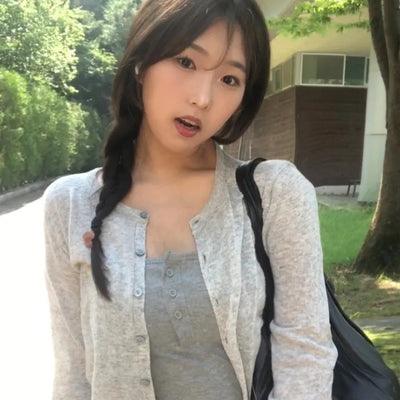 Dihu Linen Round Summer Cardigan